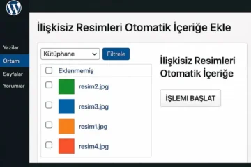 WordPress İlişkisiz Resimleri Otomatik Ekleme